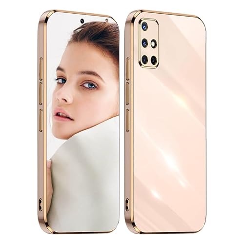 ATISIJIE Hülle für Samsung Galaxy A51 Handyhülle Original, Ultradünn Galvanisiertes Weiches Kieselgel Kratzfeste TPU Handyhülle, Einfaches Stilvoll Shiny Schutzhülle Cover Case Rosa von ATISIJIE