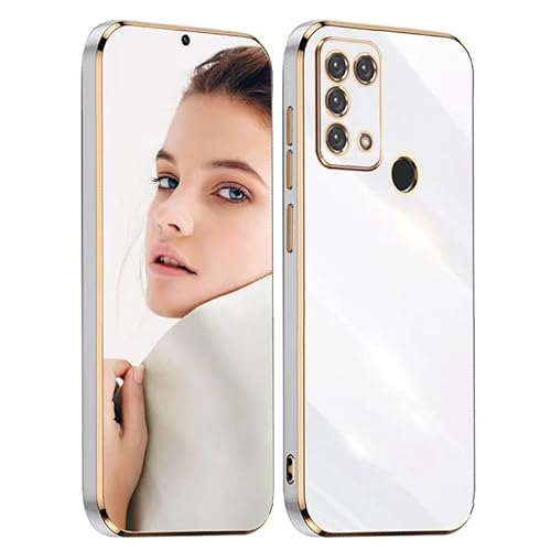 ATISIJIE Hülle für Samsung Galaxy M31 Handyhülle Original, Ultradünn Galvanisiertes Weiches Kieselgel Kratzfeste TPU Handyhülle, Einfaches Stilvoll Shiny Schutzhülle Cover Case Weiß von ATISIJIE