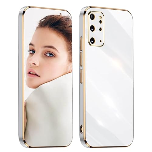 ATISIJIE Hülle für Samsung Galaxy S20+/S20 Plus Handyhülle Original, Ultradünn Galvanisiertes Weiches Kieselgel Kratzfeste TPU Handyhülle, Einfaches Stilvoll Shiny Schutzhülle Cover Case Weiß von ATISIJIE