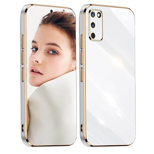 ATISIJIE Hülle für Samsung Galaxy S20 Handyhülle Original, Ultradünn Galvanisiertes Weiches Kieselgel Kratzfeste TPU Handyhülle, Einfaches Stilvoll Shiny Schutzhülle Cover Case Weiß von ATISIJIE