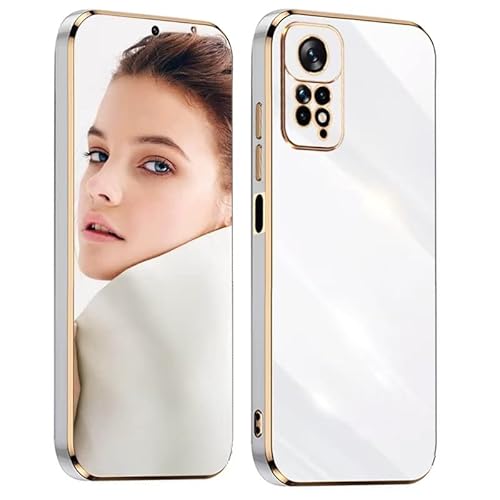 ATISIJIE Hülle für Xiaomi Redmi Note 11 Pro Handyhülle Original, Ultradünn Galvanisiertes Weiches Kieselgel Kratzfeste TPU Handyhülle, Einfaches Stilvoll Shiny Schutzhülle Cover Case Weiß von ATISIJIE