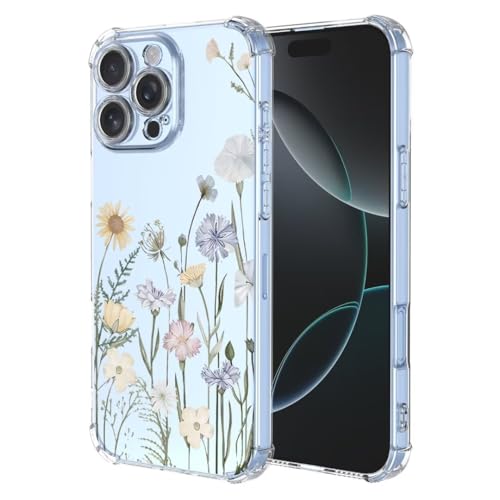 ATISIJIE Hülle für iPhone 16 Pro,für Mädchen Silikon Hülle Ultra Flexibel Weiche Schutzhülle mit Blumen Muster Stoßfest Cover-SJ202 ATISIJIE Hülle für iPhone 16 Pro,für Mädchen Silikon Hülle Ultra Flexibel Weiche Schutzhülle mit Blumen Muster Stoßfest Cover-SJ202 von ATISIJIE
