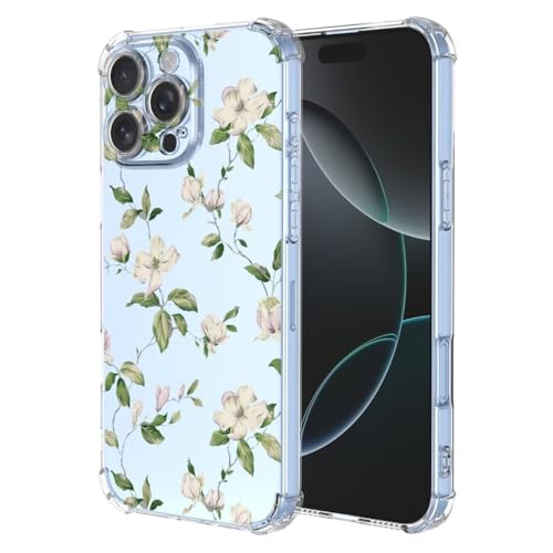 ATISIJIE Hülle für iPhone 16 Pro Max,für Mädchen Silikon Hülle Ultra Flexibel Weiche Schutzhülle mit Blumen Muster Stoßfest Cover-SJ201 ATISIJIE Hülle für iPhone 16 Pro Max,für Mädchen Silikon Hülle Ultra Flexibel Weiche Schutzhülle mit Blumen Muster Stoßfest Cover-SJ201 von ATISIJIE