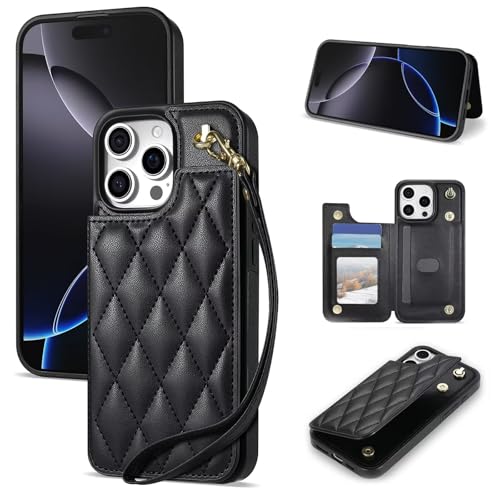ATISIJIE Leder Hülle für iPhone 13 PRO Brieftasche Handyhülle mit Abnehmbarem Lanyard-Riemen,Frauen Luxus Geldbörse Handyhülle Leder Hülle mit Kartenfächer-Schwarz ATISIJIE Leder Hülle für iPhone 13 PRO Brieftasche Handyhülle mit Abnehmbarem Lanyard-Riemen,Frauen Luxus Geldbörse Handyhülle Leder Hülle mit Kartenfächer-Schwarz von ATISIJIE