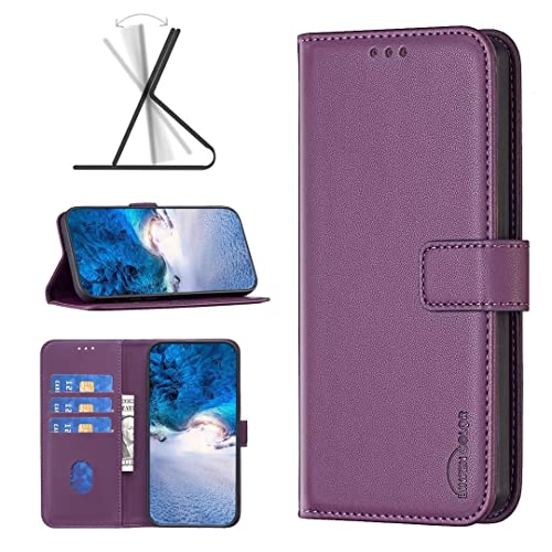 ATISIJIE für Huawei P30 Hülle,PU Leder Handyhülle Lederhülle Klapphülle Kartenfach Flip Cover für Handy hülle Leather Wallet Phone Case Hülle für Huawei P30-Dunkelviolett von ATISIJIE