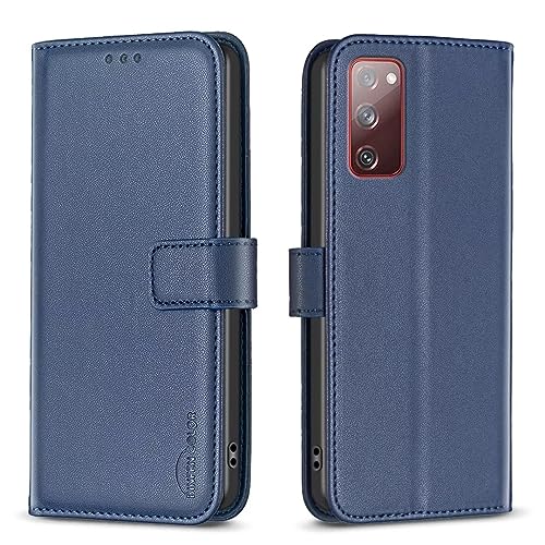 ATISIJIE für Samsung Galaxy S20 FE 5G Hülle,PU Leder Handyhülle Lederhülle Klapphülle Kartenfach Flip Cover für Handy hülle Leather Wallet Phone Case Hülle für Samsung Galaxy S20 FE 5G-Blau von ATISIJIE