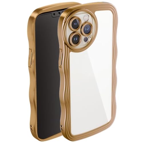 ATISIJIE für iPhone 15 Niedliche Wellen Hülle,Crystal Clear Case mit Anti-Kratzen Schutzhülle Handyhülle für iPhone 15 Gold ATISIJIE für iPhone 15 Niedliche Wellen Hülle,Crystal Clear Case mit Anti-Kratzen Schutzhülle Handyhülle für iPhone 15 Gold von ATISIJIE