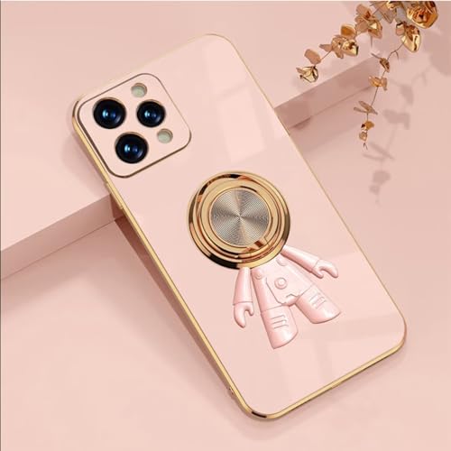 ATISIJIE für iPhone 15 Pro 6.1 Hülle,mit 360 Grad Ring Halter Schock Stoßfester Stoßfänger Schutzhülle mit Astronaut Cartoon Cover Hülle-Rosa ATISIJIE für iPhone 15 Pro 6.1 Hülle,mit 360 Grad Ring Halter Schock Stoßfester Stoßfänger Schutzhülle mit Astronaut Cartoon Cover Hülle-Rosa von ATISIJIE