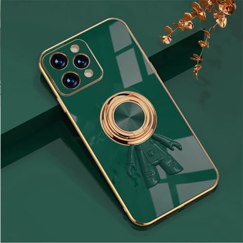 ATISIJIE für iPhone 15 Pro Max 6.7 Hülle,mit 360 Grad Ring Halter Schock Stoßfester Stoßfänger Schutzhülle mit Astronaut Cartoon Cover Hülle-Grün ATISIJIE für iPhone 15 Pro Max 6.7 Hülle,mit 360 Grad Ring Halter Schock Stoßfester Stoßfänger Schutzhülle mit Astronaut Cartoon Cover Hülle-Grün von ATISIJIE