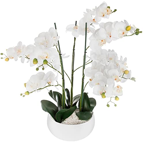 Orchid Topf Keramik weiß H65 von ATMOSPHERA