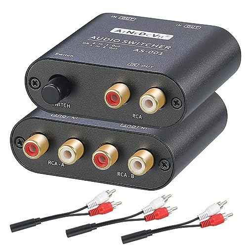 AtNeDcVh 2 Ports 1 Eingang 2 Ausgang / 2 Eingang 1 Ausgang bidirektionaler Audio-Switch kompatibel für RCA 3,5 mm Anschlüsse, 2-Wege-Stereo-K L/R Lautsprecher Kopfhörer Audio-Selektor Splitter Box AtNeDcVh 2 Ports 1 Eingang 2 Ausgang / 2 Eingang 1 Ausgang bidirektionaler Audio-Switch kompatibel für RCA 3,5 mm Anschlüsse, 2-Wege-Stereo-K L/R Lautsprecher Kopfhörer Audio-Selektor Splitter Box von ATNEDCVH
