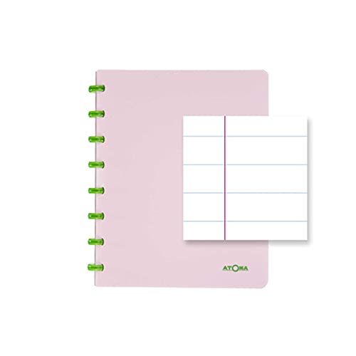 ATOMA Notizbuch System - Smooth - A5 - rosa - Liniert von ATOMA