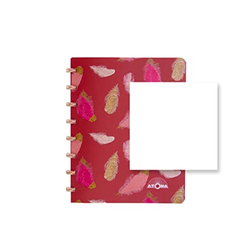 ATOMA Notizbuchsystem - Plumes - A5 - rot - blanco von ATOMA