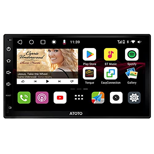 [Neu] ATOTO S8 Premium Doppel-DIN Android Autoradio, Kabelloses CarPlay & Android Auto, 7-Zoll-QLED-Anzeige, Dual BT mit aptX HD, USB tethering,HD Rückansicht mit LRV, SCVC und mehr, S8G2B74PM von ATOTO