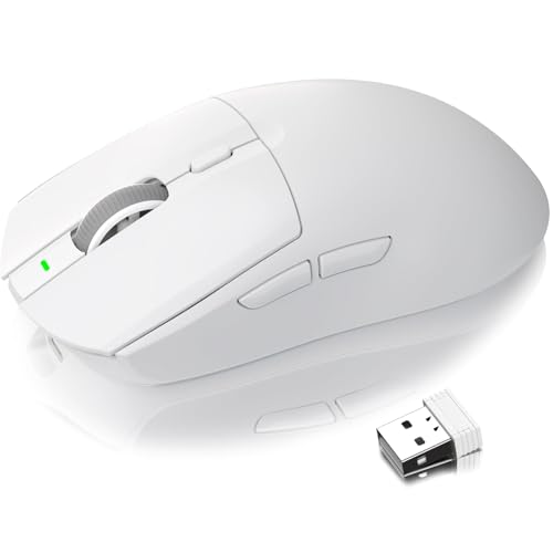AJ139 G PRO Kabellose Gaming Maus, Leichtgewicht 59g FPS Mäuse, Optischer Sensor PixArt PAW3395, 26K DPI, Dual-Modus 2.4G / Kabelgebundene Maus, 7 programmierbare Tasten, für Win/Mac -Weiß AJ139 G PRO Kabellose Gaming Maus, Leichtgewicht 59g FPS Mäuse, Optischer Sensor PixArt PAW3395, 26K DPI, Dual-Modus 2.4G / Kabelgebundene Maus, 7 programmierbare Tasten, für Win/Mac -Weiß von ATTACK SHARK