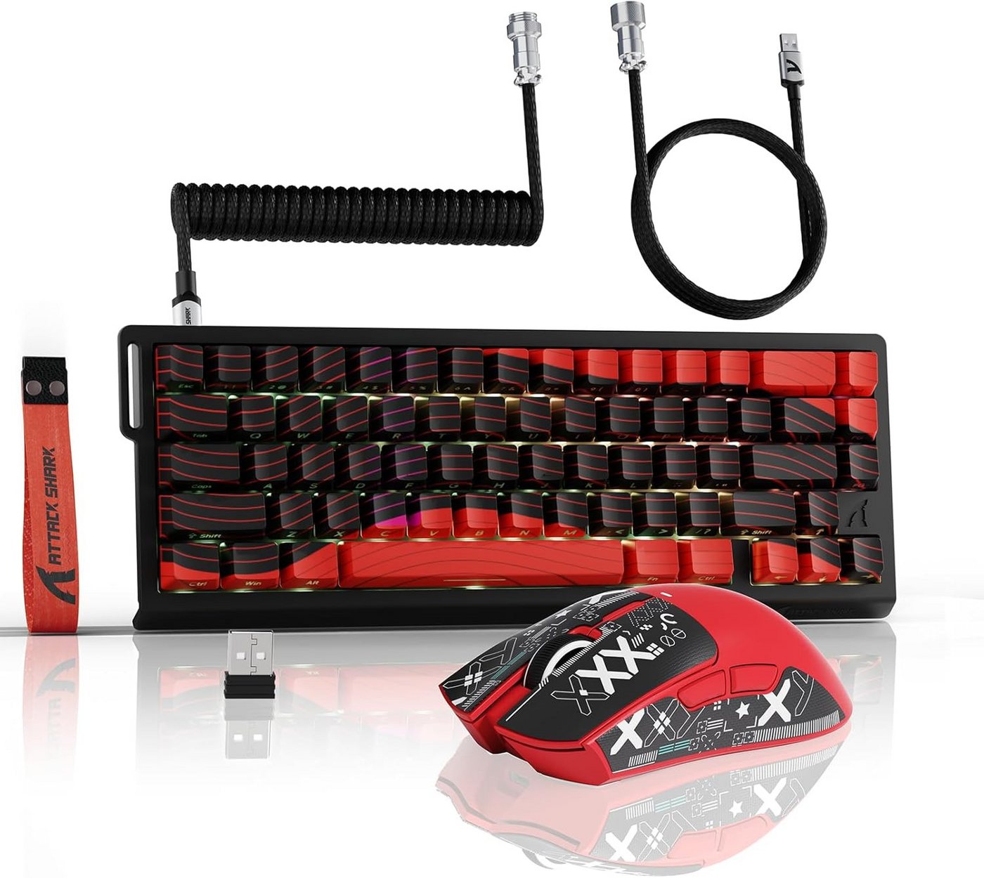 ATTACK SHARK 8KHz-Magnetschalter mit Schnellauslöser,PixArt PAW3311-Sensor,22000DPI Tastatur- und Maus-Set, 8000 Hz Abfragerate und nur 0,125 ms Latenz bietet kompakte Tastatur ATTACK SHARK 8KHz-Magnetschalter mit Schnellauslöser,PixArt PAW3311-Sensor,22000DPI Tastatur- und Maus-Set, 8000 Hz Abfragerate und nur 0,125 ms Latenz bietet kompakte Tastatur von ATTACK SHARK