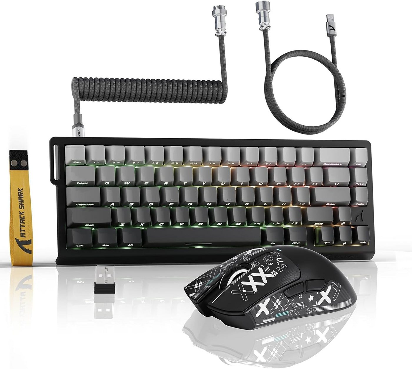 ATTACK SHARK 8KHz-Magnetschalter mit Schnellauslöser,PixArt PAW3311-Sensor,22000DPI Tastatur- und Maus-Set, 8000 Hz Abfragerate und nur 0,125 ms Latenz bietet kompakte Tastatur ATTACK SHARK 8KHz-Magnetschalter mit Schnellauslöser,PixArt PAW3311-Sensor,22000DPI Tastatur- und Maus-Set, 8000 Hz Abfragerate und nur 0,125 ms Latenz bietet kompakte Tastatur von ATTACK SHARK