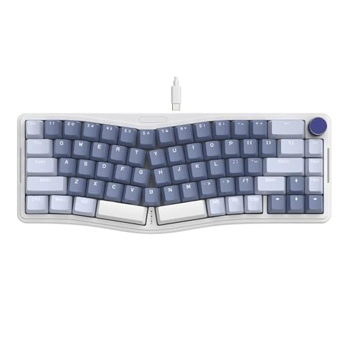 ATTACK SHARK AKS068 Alice 60% Mechanische Gaming Tastatur, USB-C Kabelgebundene Apex Pro Mini RGB Keyboard, Gasket Mount, Drehknopf, VIA-Programmierbar, Hot Swappable Linearer Schalter, PC/MAC/QWERTY von ATTACK SHARK
