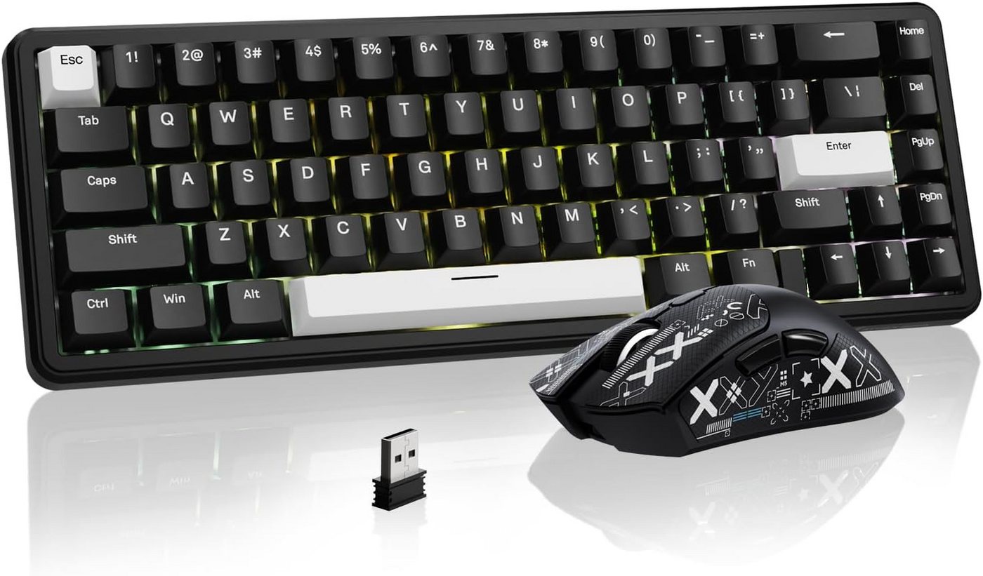 ATTACK SHARK Ultimativer 8000Hz, RT 0,01mm,RGB,65hAkku PAW3311-Sensor mit 18.000DPI Tastatur- und Maus-Set, 20 Mio. Klicks, 65h Akku-Laufzeit – ideal für intensive Gaming Session ATTACK SHARK Ultimativer 8000Hz, RT 0,01mm,RGB,65hAkku PAW3311-Sensor mit 18.000DPI Tastatur- und Maus-Set, 20 Mio. Klicks, 65h Akku-Laufzeit – ideal für intensive Gaming Session von ATTACK SHARK