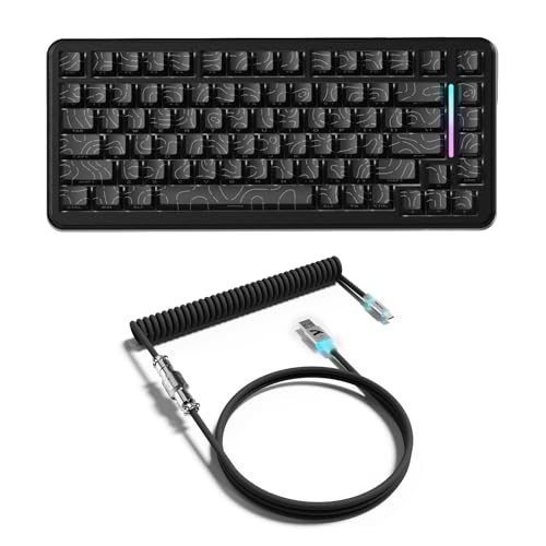 ATTACK SHARK X82PRO HE 75 % Kabellose Rapid Trigger Magnetische Tastatur, 8K Kabelgebundene Gaming-Tastatur, Hall-Effekt-Schalter mit Einstellbarem Auslösepunkt, QWERTY, C01 RGB-Spiralkabel–Schwarz ATTACK SHARK X82PRO HE 75 % Kabellose Rapid Trigger Magnetische Tastatur, 8K Kabelgebundene Gaming-Tastatur, Hall-Effekt-Schalter mit Einstellbarem Auslösepunkt, QWERTY, C01 RGB-Spiralkabel–Schwarz von ATTACK SHARK