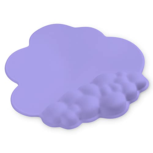 ATTACK SHARK Cloud Mauspad mit Handgelenkauflage,Ergonomische Mausmatte,rutschfeste Basis-Mauspad für Komfortable und Präzise Steuerung,Langlebig Gaming-Pad für Tippen/Gaming-Schreibtischzubehör-Lila von ATTACK SHARK