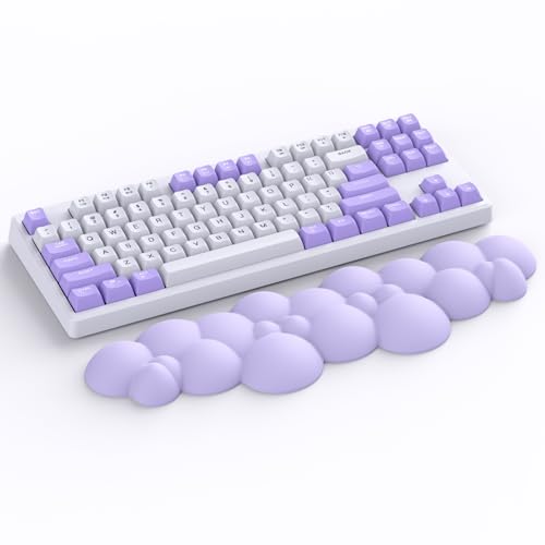 Attack Shark lila Cloud Weiche, bequeme Tastatur-Handballenauflage, rutschfeste, ergonomische Wrist, Schreibtisch-Wrist, mechanische TKL/Gaming-Tastatur in voller Größe, 15,2 x 4,4 x 1,2 Zoll Wrist von ATTACK SHARK