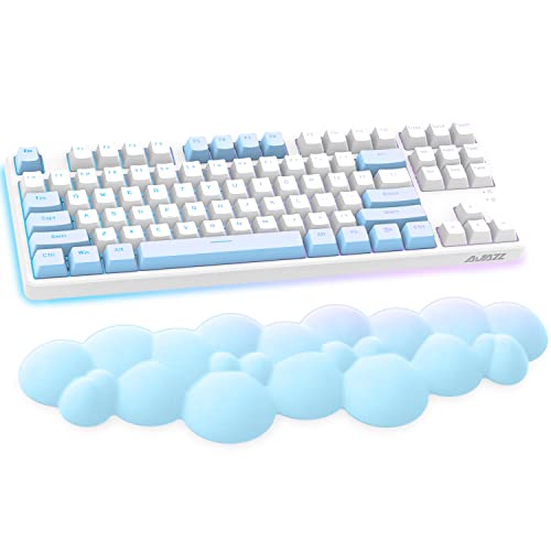 Gaming-Tastatur-Handballenauflage, Memory-Schaum-Tastatur, Handballenauflage, ergonomische Handauflage, Mac, leicht für einfaches Tippen und Schmerzlinderung (blau) von ATTACK SHARK