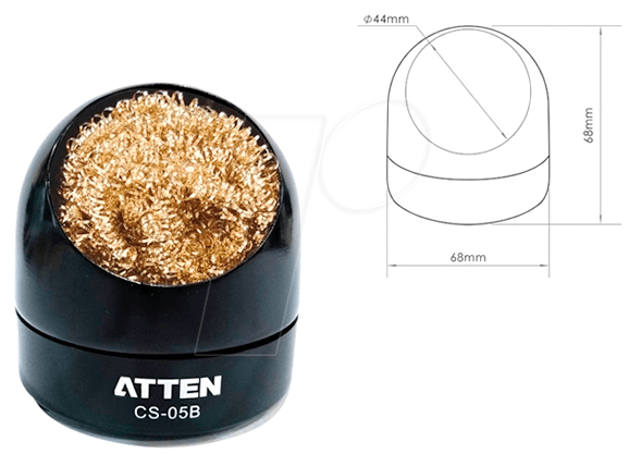 CLEANER CS05B - Lötspitzenreiniger, Trockenreiniger, Spiralwolle von ATTEN