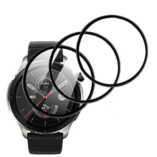 ATTUX Displayschutzfolie für Amazfit GTR 4 [3 Stück] Hartglas Folie Displayschutzfolie [Anti-Kratz/Blasen/Fingerabdrücke] Displayschutzfolie für Amazfit GTR 4 von ATTUX