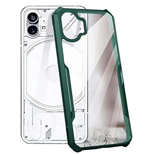 ATTUX Hülle Kompatibel mit Nothing Phone (1),Schwarz[Splicing Design] edel PC+TPU Schutzhülle, Vergilbungsbeständig und Kratzfeste Case-Crystal Clear Cover für Nothing Phone (1)-grün von ATTUX