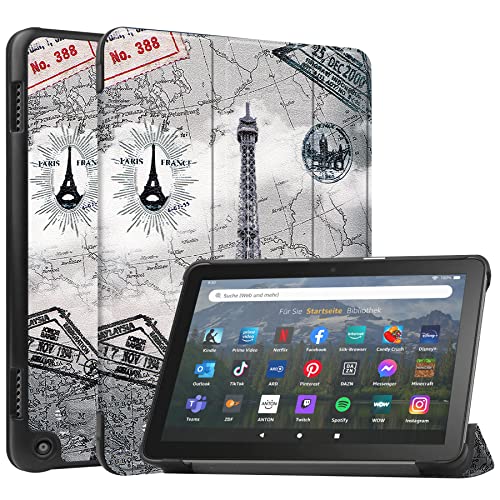 ATTUX Tablet Hülle für Amazon Fire HD 8 2022, Slim Schutzhülle Hochwertiges PU Schlank Leder Hülle, mit Ständer Funktion, für Amazon Fire HD 8 2022 Zoll Modell,Galaxy von ATTUX