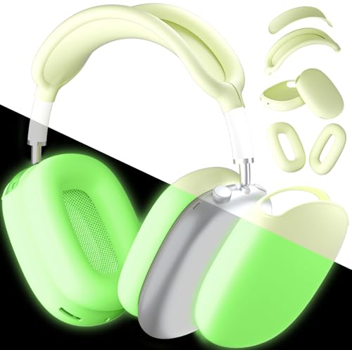 ATUAT Schutzhülle für AirPods Max Kopfhörer-Hülle, schützende Silikonhülle, kratzfest, für Damen und Herren, für Apple AirPods Max 2024/2020 (USB-C/Lightning), fluoreszierendes Grün ATUAT Schutzhülle für AirPods Max Kopfhörer-Hülle, schützende Silikonhülle, kratzfest, für Damen und Herren, für Apple AirPods Max 2024/2020 (USB-C/Lightning), fluoreszierendes Grün von ATUAT