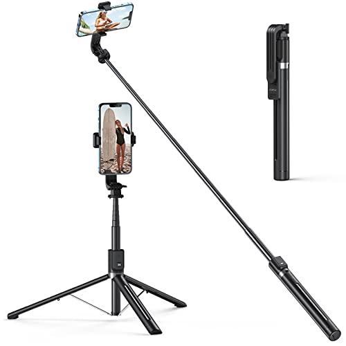 ATUMTEK 150 cm Selfie-Stick, Selfie-Stick mit Abnehmbarer Bluetooth-Fernbedienung, ausziehbarer Selfie-Stick für iPhone und Android, Videoaufnahme, Bloggen und Live-Streaming von ATUMTEK