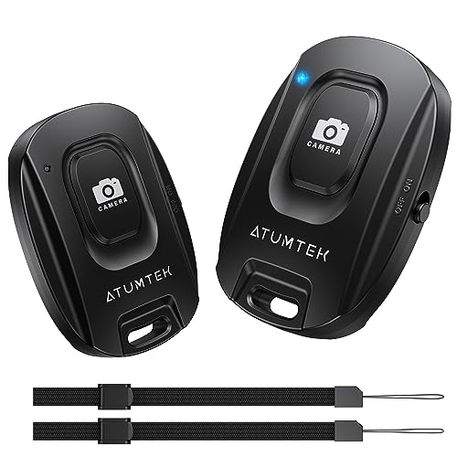 ATUMTEK Bluetooth Fernbedienung, Kamera Auslöser mit Drahtlose Bluetooth Technologie,Kompatibel mit iPhone/Samsung/Motorola (iOS und Android), Handgelenksarmband Einschließlich 2X (2 Stück) von ATUMTEK