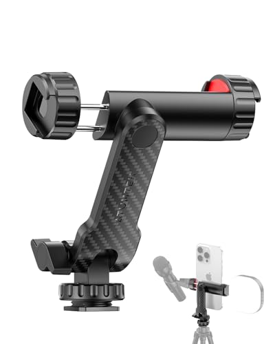 ATUMTEK Handy Adapter für stativ, Smartphone Stativ Adapter mit 2 Kaltschuh und 1/4 Zoll Gewinde, 360° und 180° drehbare handyhalterung,Handy Halterung für Kamera Halterung for iPhone,Samsung,Google von ATUMTEK
