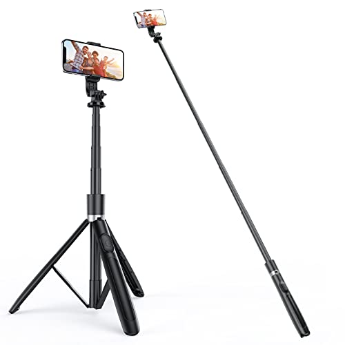 ATUMTEK Selfie-Stick 150CM 3 in 1 Selfie Stick Bluetooth Teleskop Selfie Stick Stativ mit Abnehmbarer Fernbedienung Telefon Stativ für iPhone 13 Pro Max, Samsung und andere Smartphones von ATUMTEK