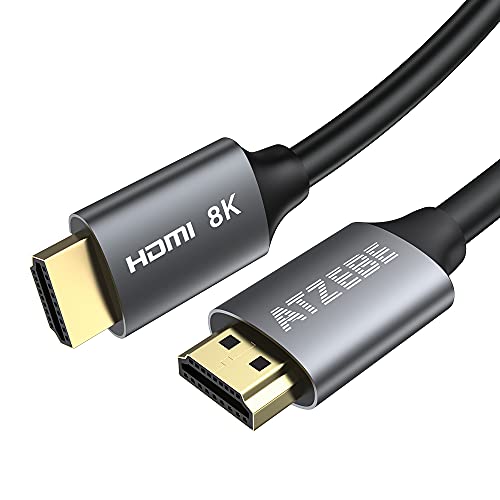 ATZEBE 8K HDMI Kabel 2M, HDMI Kabel 2.1 für 8K @ 60Hz 4K @ 120Hz, Ultra Highspeed 48Gbit/s, 4:4:4, 3D, Dynamic HDR, Dolby Vision, DSC, eARC, HDCP2.2 Kompatibel mit PS4, Xbox, PC, HDTV von ATZEBE