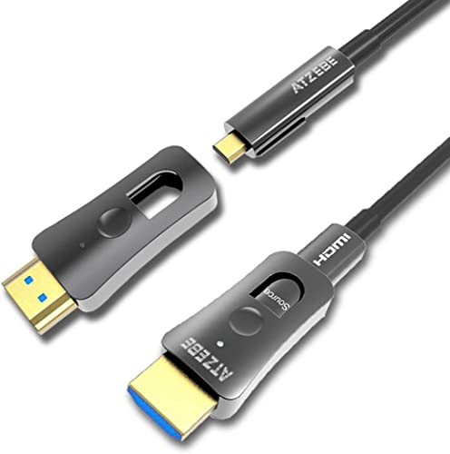 ATZEBE HDMI Glasfaser Kabel -30m HDMI-Kabel 2.0 unterstützt 4K@60Hz von ATZEBE