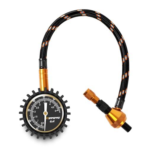 ATsafepro Reifendruckprüfer mit Entlüfter, 2 in 1 Professionelle Auto Reifendruckmesser 75Psi mit Bleed Ventil Spezialfutter für 4X4 große Off Road Reifen,Luftdruckprüfer Ablass von ATsafepro