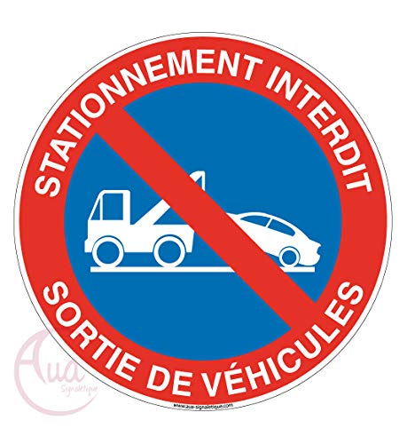 AUA SIGNALETIQUE - Panneau Stationnement Interdit Sortie de Véhicules - Ø 330 mm, Aluminium Dibond 3mm AUA SIGNALETIQUE - Panneau Stationnement Interdit Sortie de Véhicules - Ø 330 mm, Aluminium Dibond 3mm von AUA SIGNALETIQUE