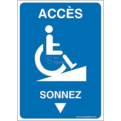 Aua Signaletique - Panneau Accès - Sonnez-Ai - 450X630 Mm, Pvc 1. 5 mm von AUA SIGNALETIQUE