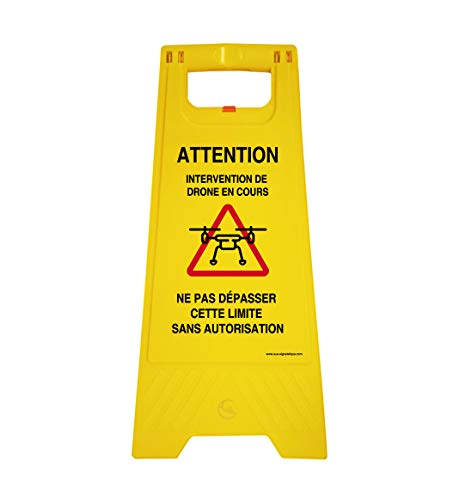 Balise Chevalet de signalisation (Attention Intervention Drone) von AUA SIGNALETIQUE