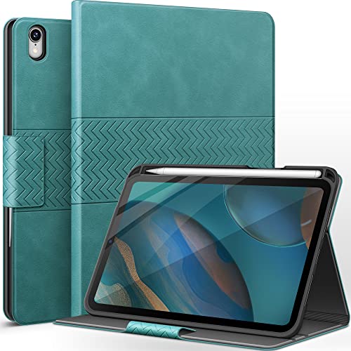 AUAUA Hülle für iPad Mini 6 2021 6th Generation, 8.3 Zoll Stand Cover mit Stifthalter, Auto Schlafen/Wachen, Veganes Leder (Grün) von AUAUA