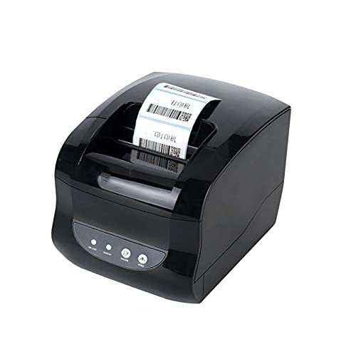 AUBEST Etikettendrucker, Label Barcode Drucker Thermischer Empfangs-Etikettendrucker-Barcode Qr. Code-Aufkleber-Maschine 20mm-80mm Auto-Stripping 370B(365B Bluetooth USB) von AUBEST