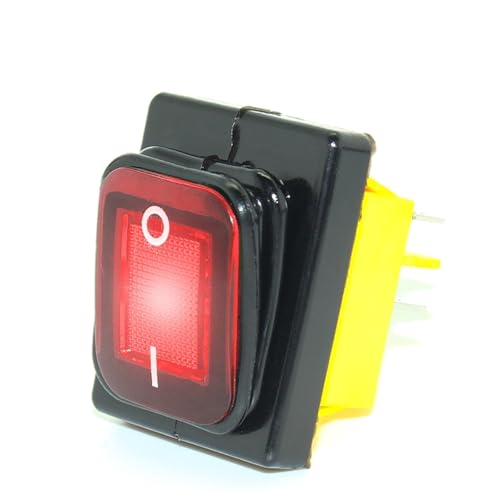 Marineschalter, 100 stücke KCD4 T85 30A Heavy Duty Rot Blau Grün IP68 Wasserdicht Led Kippschalter 4pins On Off Marine Einfrieren rocker Schalter(Rood) von AUBEST