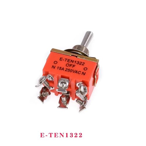 Marineschalter, 2 STÜCKE E-TEN1021 1121 1122 1221 1322 1321 1322 Kippschalter Wippschalter 15A 250VAC(1322) von AUBEST