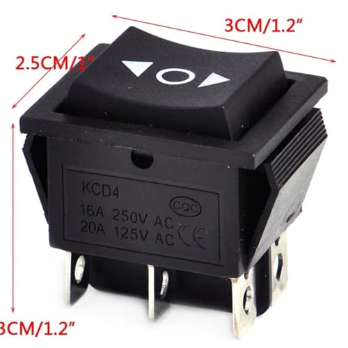 Marineschalter, 2 Stück Kcd4 Marine-Schalter, schwarzer Wippschalter, Zweiwege-Reset-Schalter, 16 A/250 V/20 A/125 V, Hochstrom, alle Kupferfüße Marineschalter, 2 Stück Kcd4 Marine-Schalter, schwarzer Wippschalter, Zweiwege-Reset-Schalter, 16 A/250 V/20 A/125 V, Hochstrom, alle Kupferfüße von AUBEST