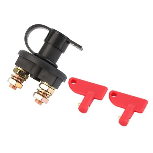 Marineschalter, 24V 400A Isolierter Drehschalter Wasserdichter Trennschalter for Abschalten der Stromversorgung mit 2 abnehmbaren Schlüsseln for Autos, LKWs und Boote von AUBEST