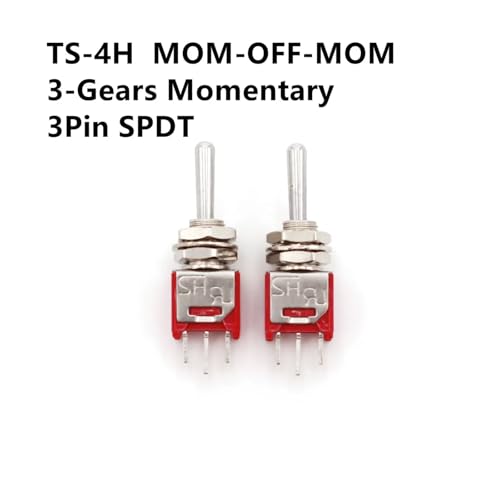 Marineschalter, 5 Stücke SH TS-4 Serie 3Pin SPDT 5mm Panel Mount Sub-Miniatur Kippschalter 3A/120VAC(5Pcs MOM-OFF-MOM) von AUBEST