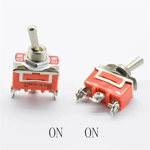 Marineschalter, Edelstahl Wasserdichter Kippschalter 12V Hochleistungs-Kippschalter EIN AUS EIN Auto Metall SPDT SPST P0.05 15A 250V Terminal(1pc 3p ON ON) von AUBEST